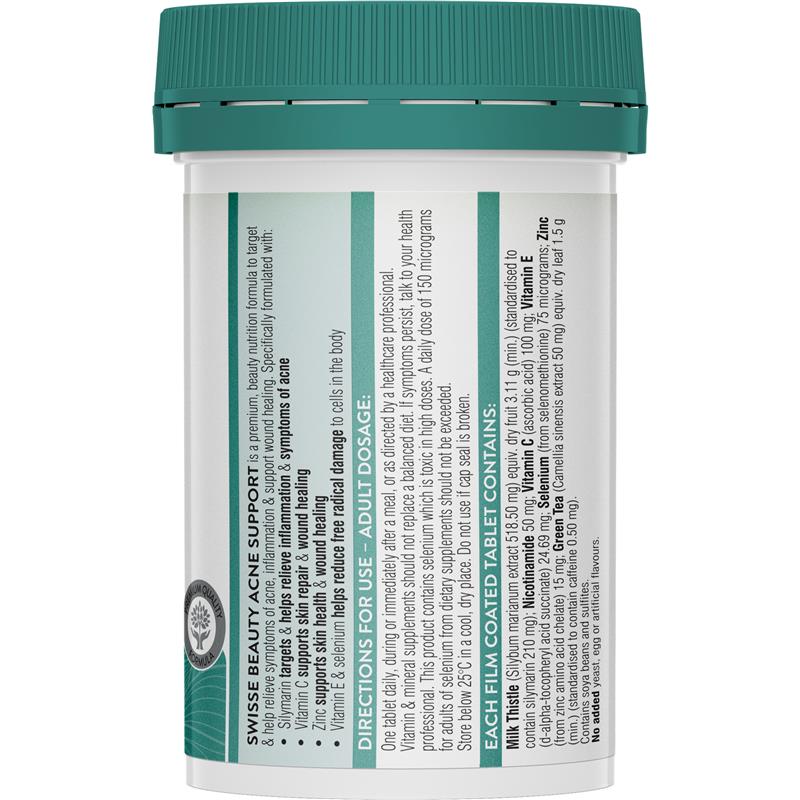 Swisse Beauty Acne Support 60 Tablets