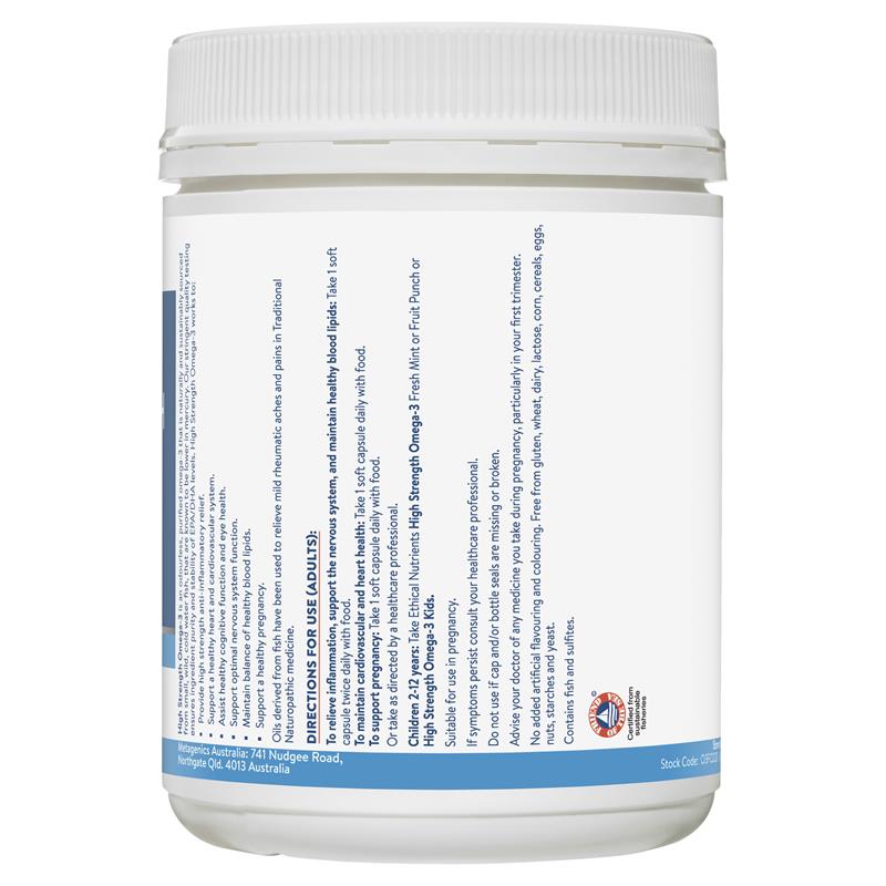 Viên nang Omega-3 cường độ cao Ethical Nutrients 220 viên