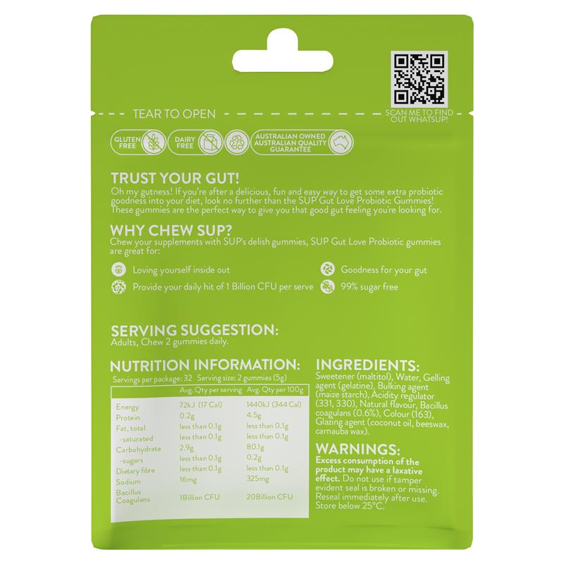Kẹo dẻo SUP Gut Love Probiotics 65 viên