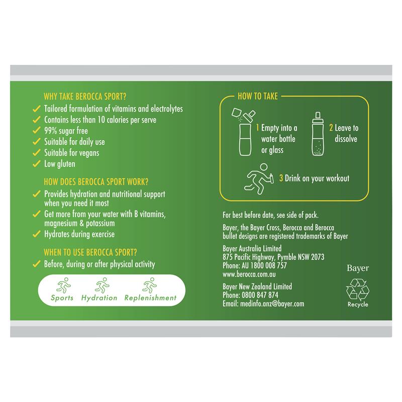 Berocca 运动电解质粉橙色 24 包