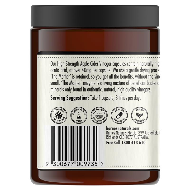 Barnes Naturals 苹果醋(含母体 600 毫克)120 粒胶囊