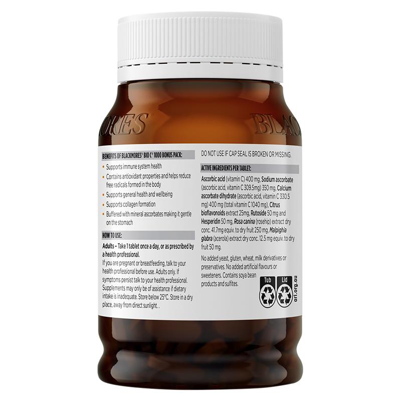 Blackmores Bio C 1000 180 Tablets Exclusive Size