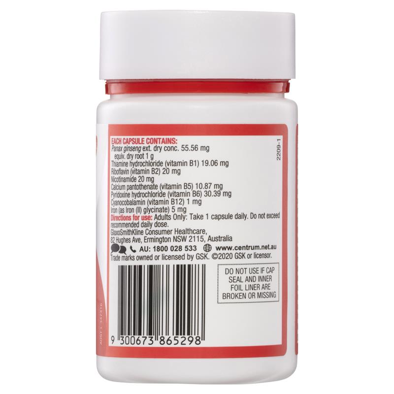 Centrum Energise & Go 50 Capsules