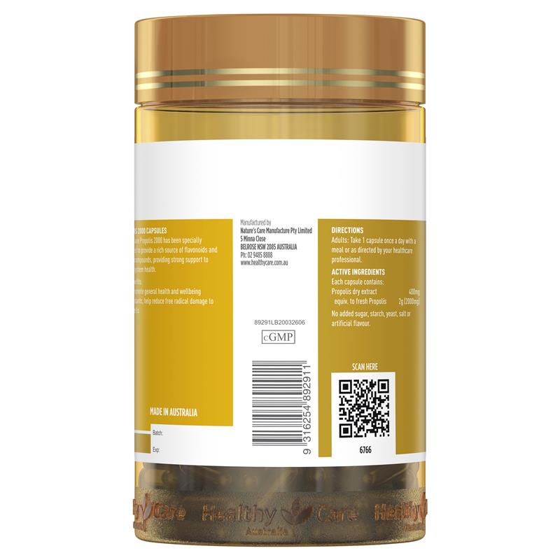 Healthy Care Propolis 2000mg 200 Viên Nang