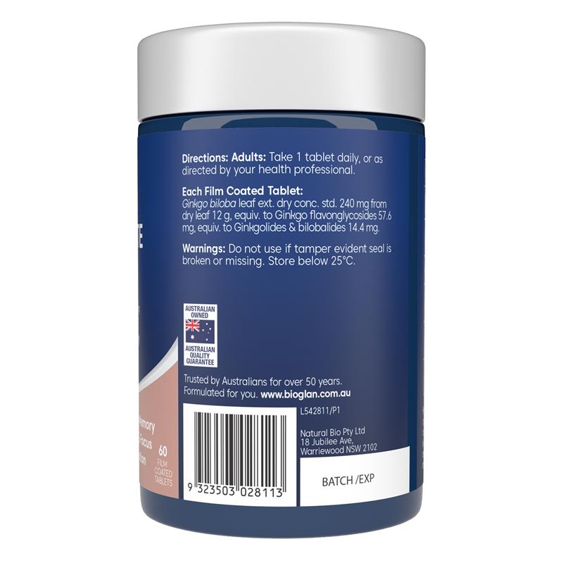 Bioglan 银杏叶强效胶囊 12000 毫克 60 片
