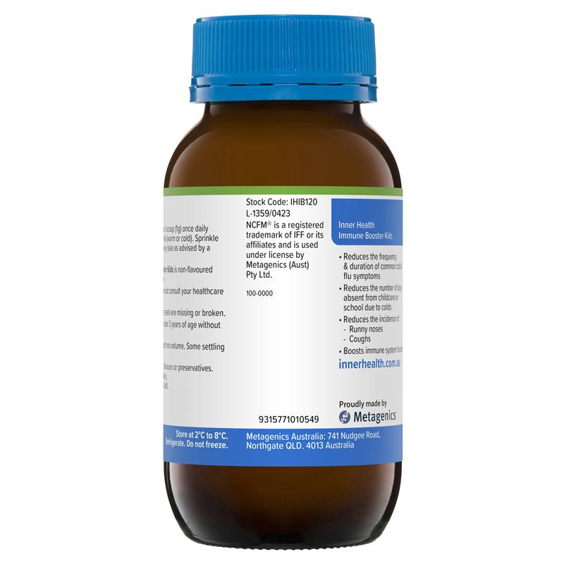 Inner Health Immune Booster Kids Probiotic 120g Powder Fridge Line
