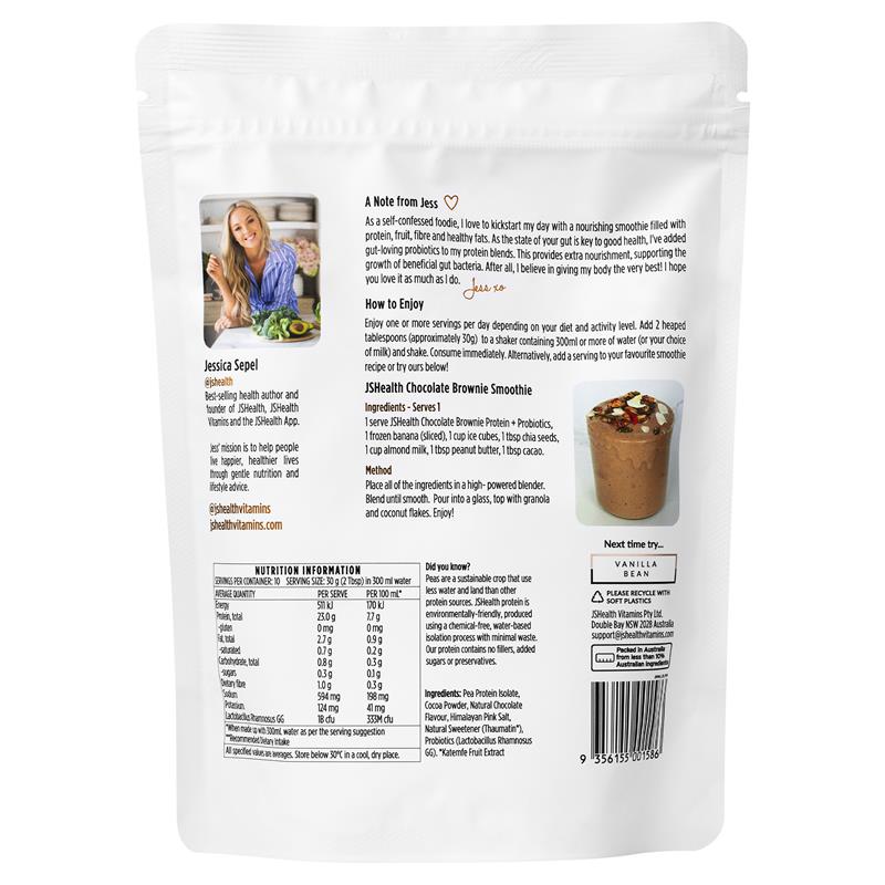 JSHEALTH 蛋白质+益生菌巧克力布朗尼 300克