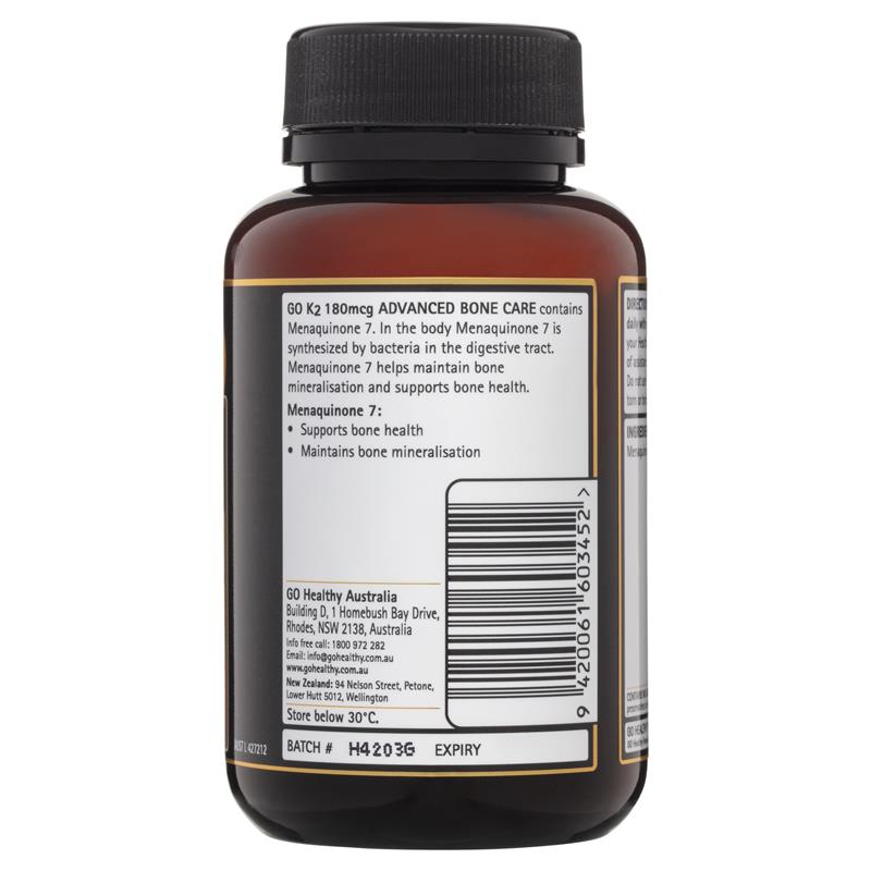 Go Healthy K2 180mcg Advanced Bone Care 30 Soft Capsules