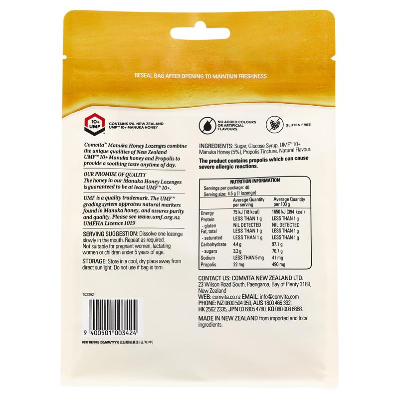 Viên ngậm Comvita Manuka Honey với keo ong và hồi 40 viên