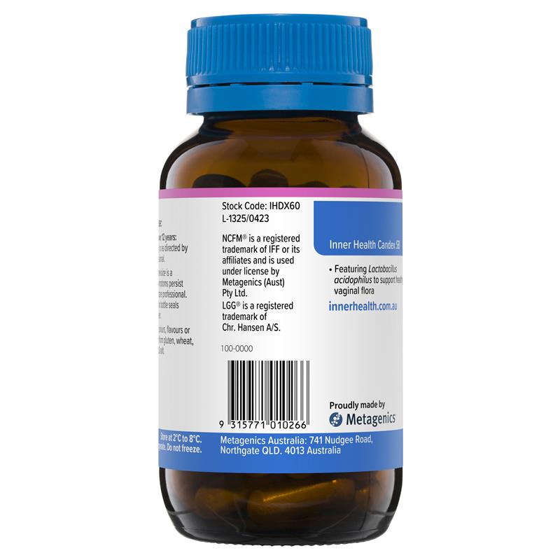 Inner Health Candex SB Probiotic 60 Capsules Fridge Line