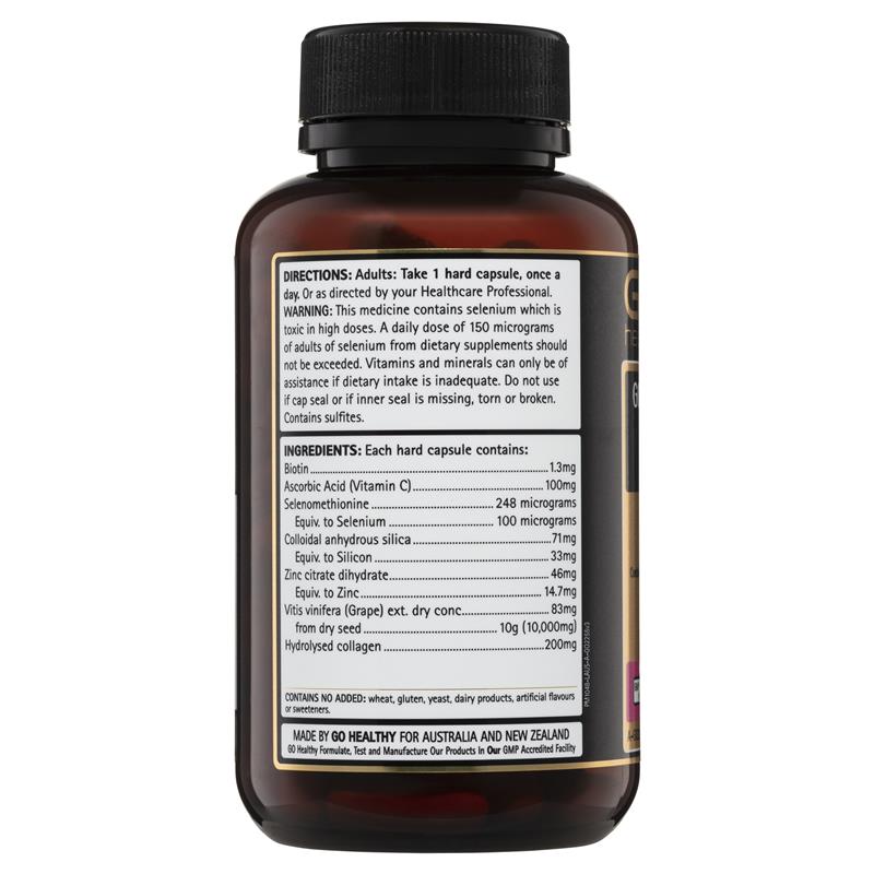 GO Healthy Hair Skin Nails Plus 1-A-Day 100 Vege Capsules