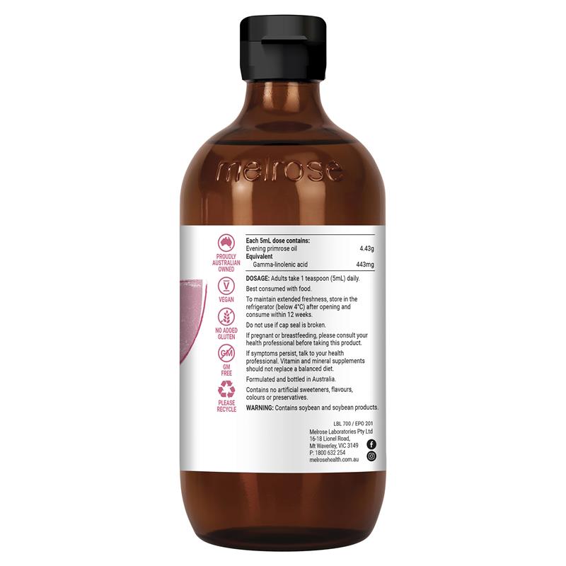 Dầu hoa anh thảo hữu cơ Melrose 200ml