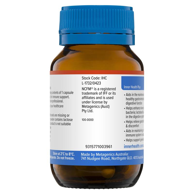 Inner Health Plus Probiotic 30 Capsules Fridge Line