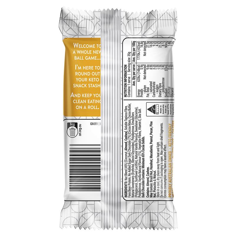 Melrose Ignite Keto Ball Vanilla Choc Chip 35g