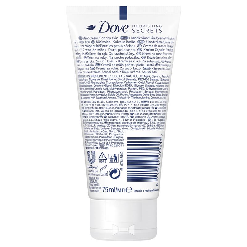 Dove Restoring Ritual Hand Cream with Coconut Oil & Almond Milk 75ml