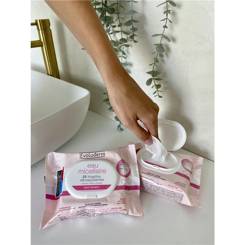 Evoluderm Eau Micellaire 卸妆湿巾 25