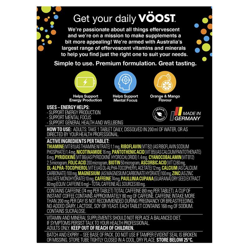 Voost Energy Effervescent 60 Pack Kích thước độc quyền
