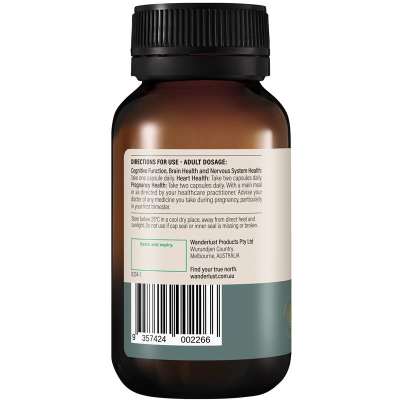 Wanderlust 植物 Omega 3 60 粒胶囊