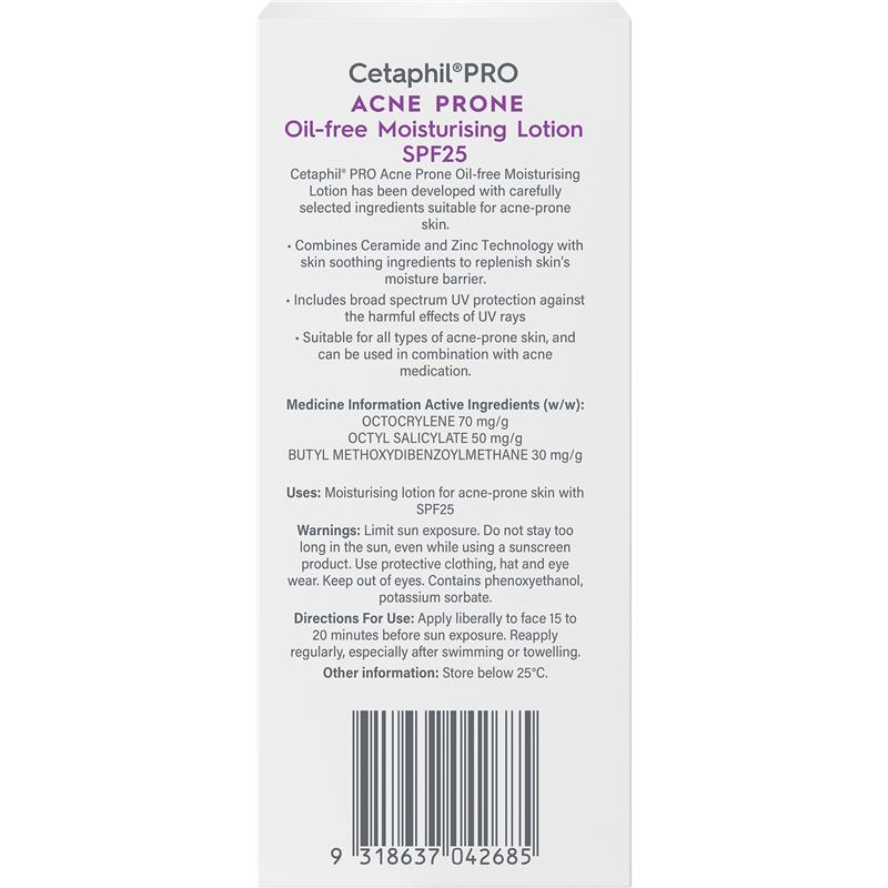 Sữa dưỡng ẩm cho da mụn Cetaphil Pro Acne Prone Oil Free SPF 25 118ml