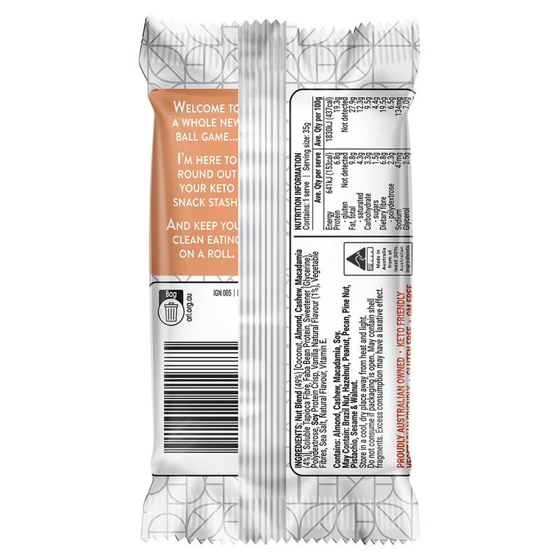 Melrose Ignite Keto Ball Macadamia Vanilla Krisp 35g