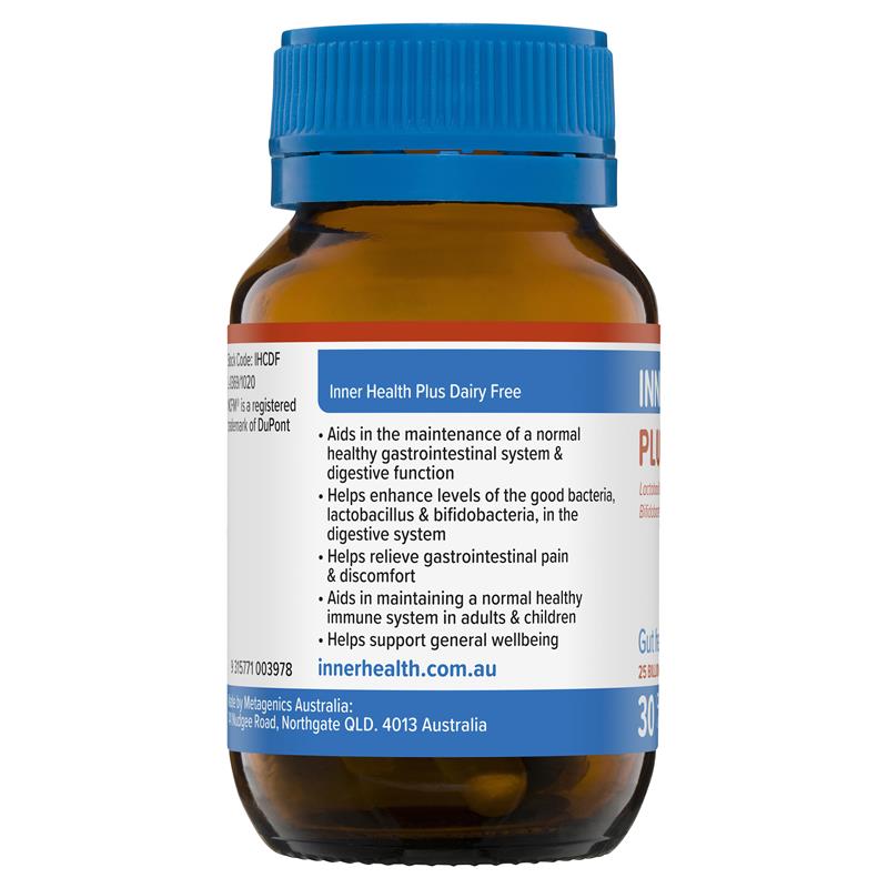 Inner Health Plus Dairy Free Probiotic 30 Capsules Fridge Line