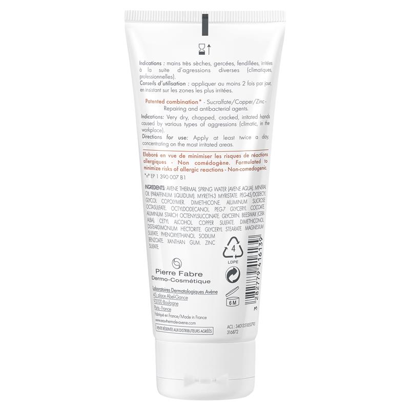 Avene Cicalfate Hand Repair Barrier Cream 100ml - Kem dưỡng da tay cho da nhạy cảm