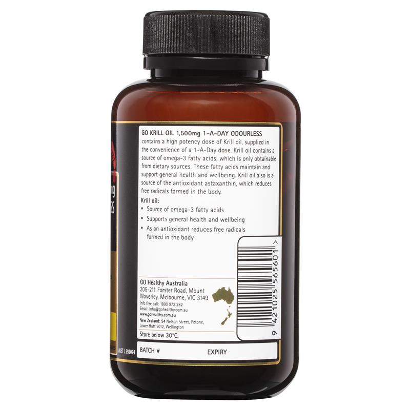 GO Healthy Krill Oil 1500mg 60 Capsules