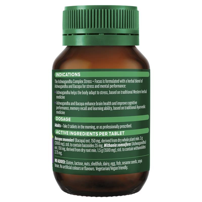 Thompsons Ashwagandha Complex Stress + Focus 60 Tablets