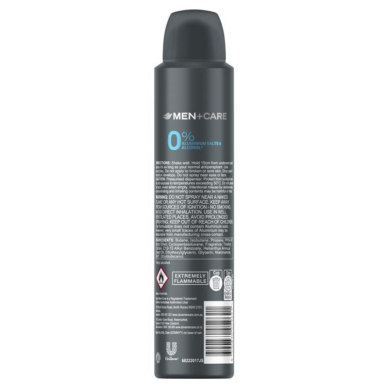 Dove for Men Deodorant Clean Comfort Zero Aluminium 200ml