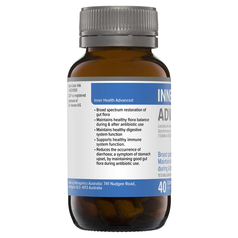 Inner Health Advanced 40 Probiotic Capsules Fridge Line