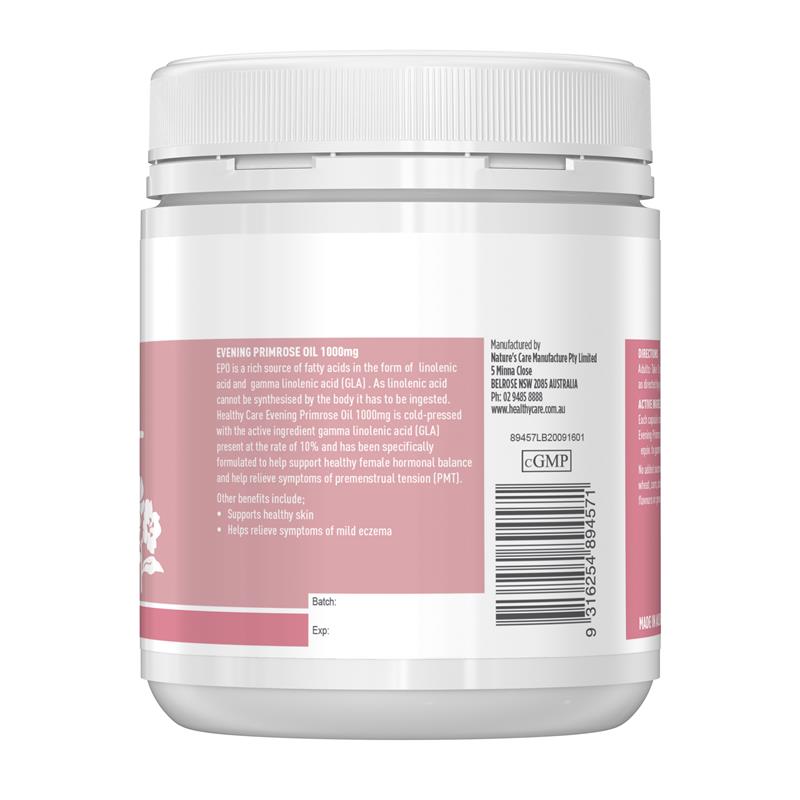 Healthy Care 月见草油 1000 毫克 200 粒胶囊