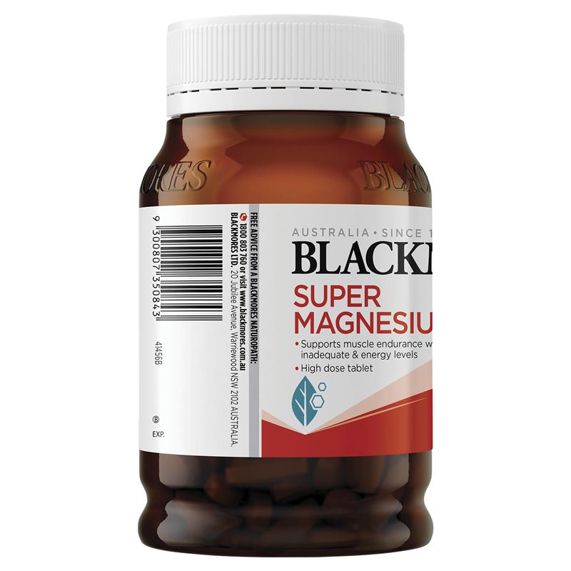 Vitamin Blackmores Super Magnesium+ Muscle Health 200 Viên