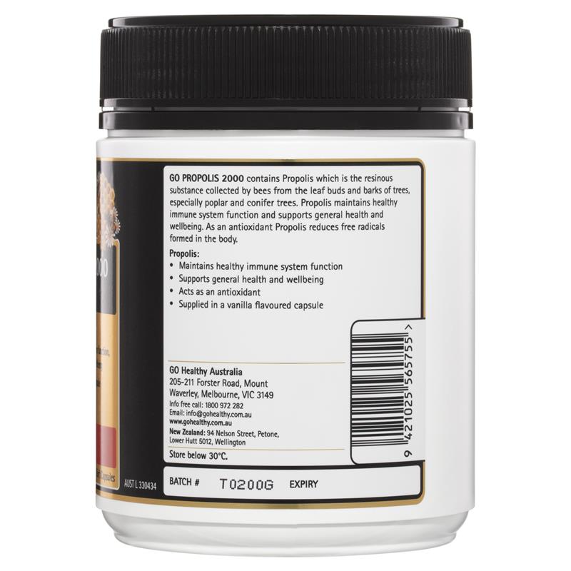 GO Healthy Propolis 2000mg 200 Capsules