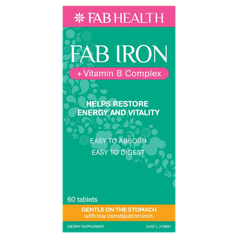 Fab Iron + Vitamin B Complex 60 Viên
