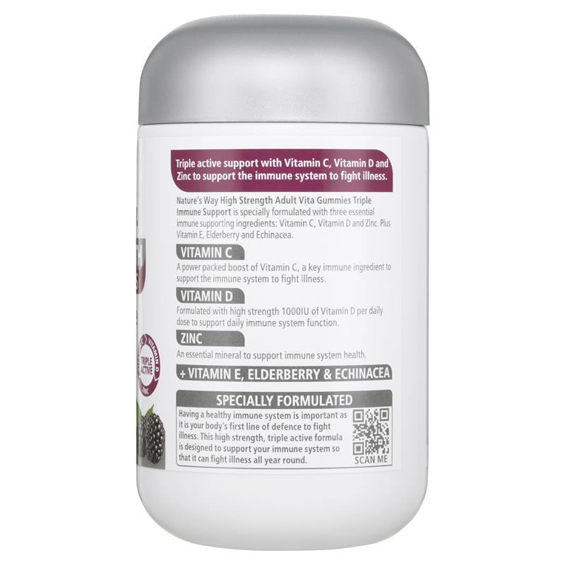Kẹo dẻo Nature's Way Adult Vita Gummies tăng cường hệ miễn dịch gấp 3 lần, 50 viên