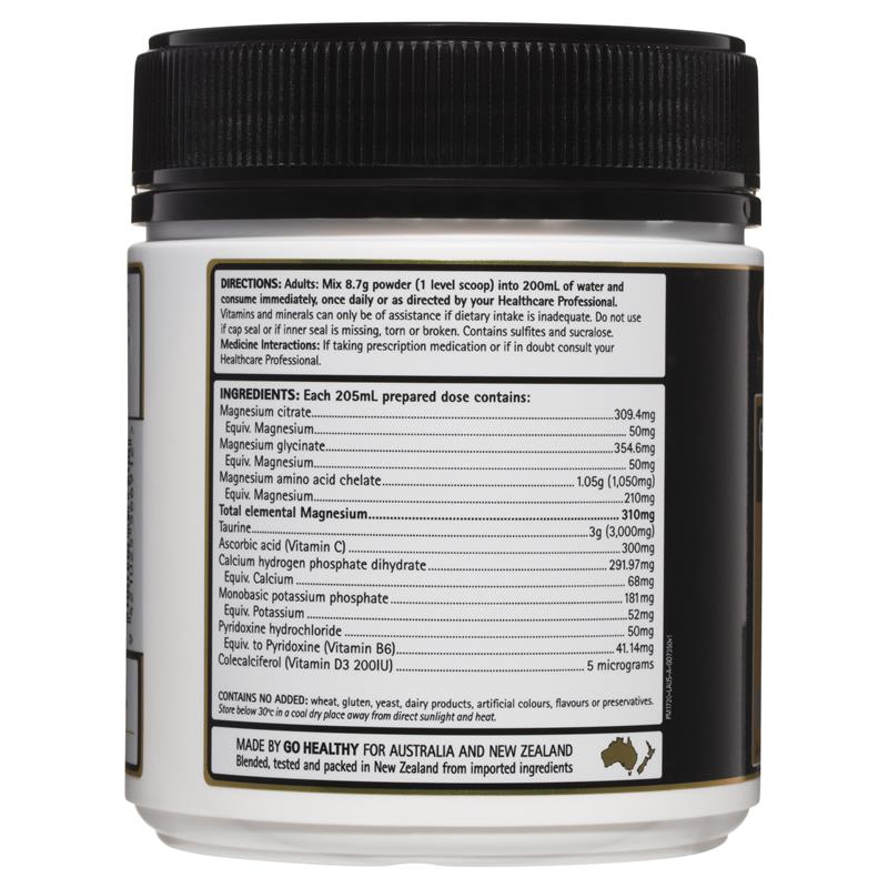 GO Healthy Magnesium Powder Lemon Lime 250g