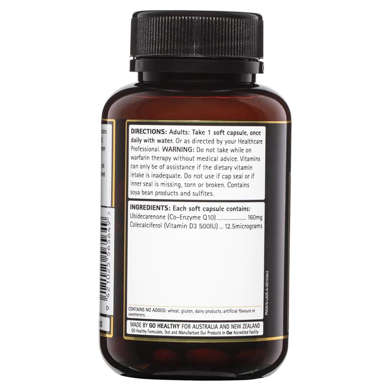 GO Healthy CoQ10 160mg 100 Softgel Capsules