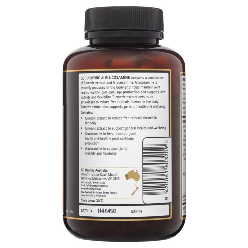 GO Healthy Turmeric & Glucosamine 120 Vege Capsules