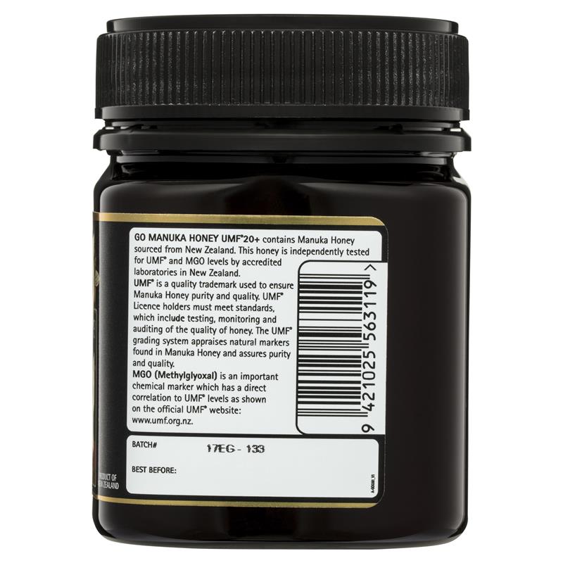 GO Healthy Manuka Honey UMF 20+ (MGO 820+) 250gm
