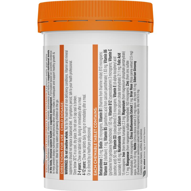 Swisse Children's Ultivite Multivitamin 120 viên nhai