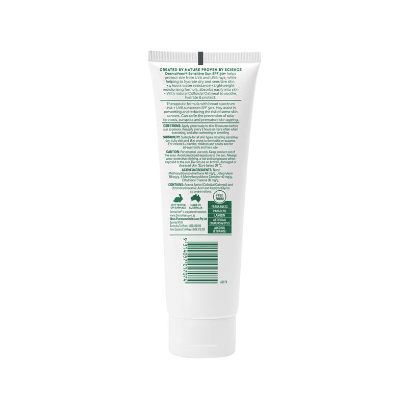 DermaVeen 敏感防晒 SPF 50+ 保湿面部和身体霜 100g