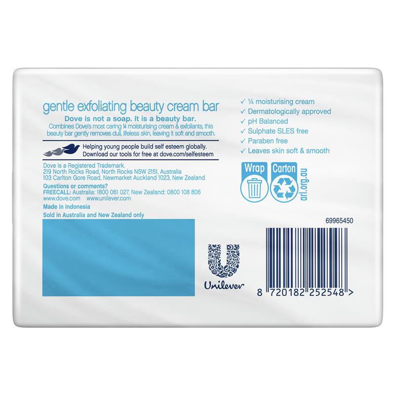 Dove Beauty Bar Tẩy Tế Bào Chết 4 x 90g