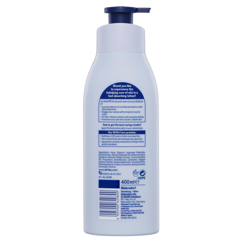 NIVEA Oil In Lotion Coconut & Monoi Oil Body Lotion 400ml