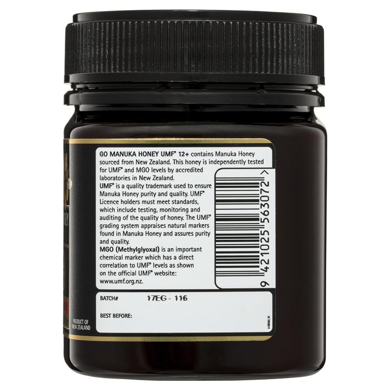 GO Healthy Manuka Honey UMF 12+ (MGO 350+) 250gm