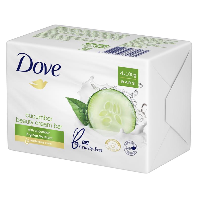 Dove Beauty Bar Fresh Touch 100g x 4 Gói