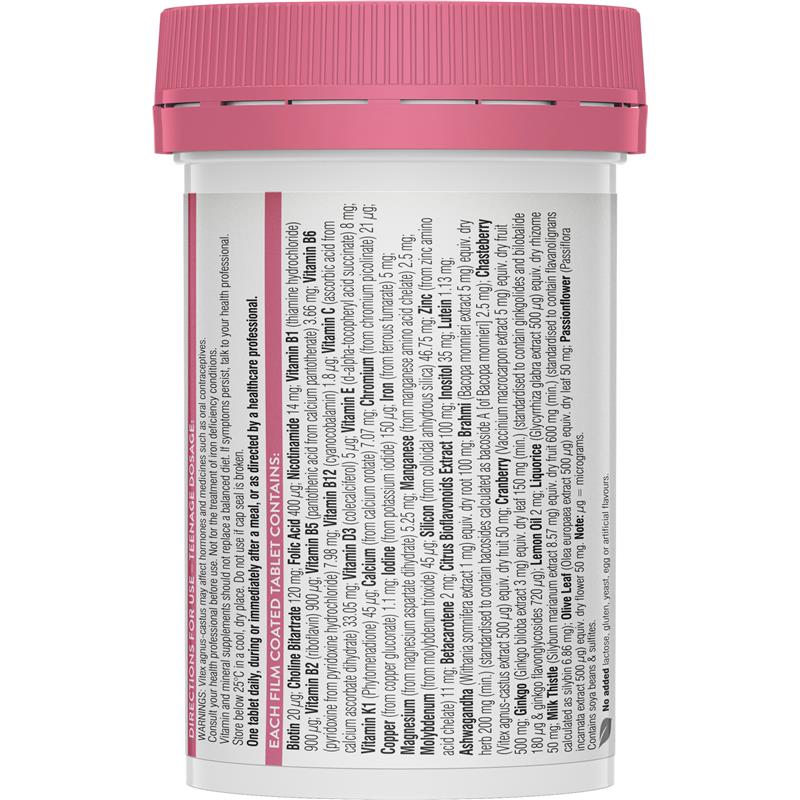 Swisse Teenage Ultivite Women's Multivitamin 60 viên