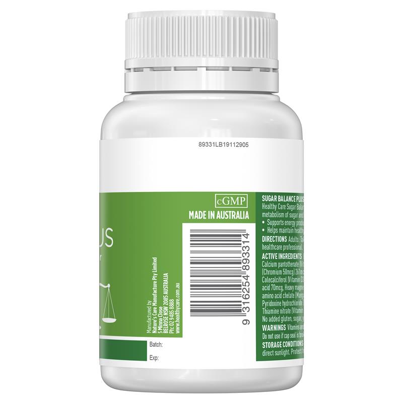 Viên uống cân bằng đường Healthy Care Sugar Balance Plus 90 viên