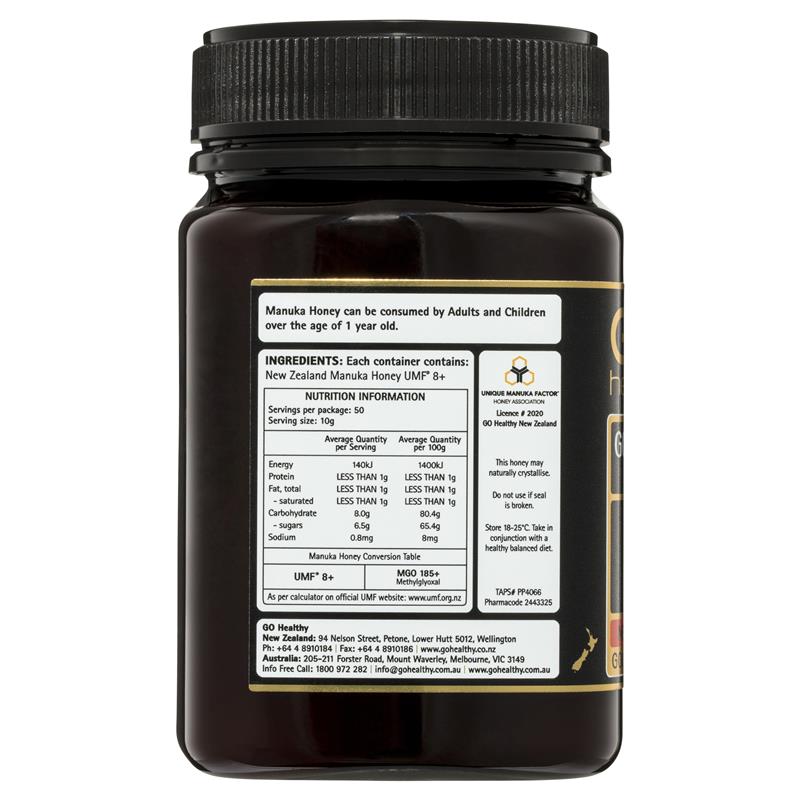 GO Healthy Manuka Honey UMF 8+ (MGO 180+) 500gm