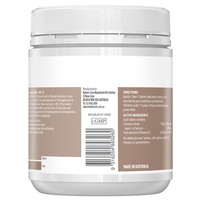 Healthy Care Ultra Calcium Plus Vitamin D 150 Viên