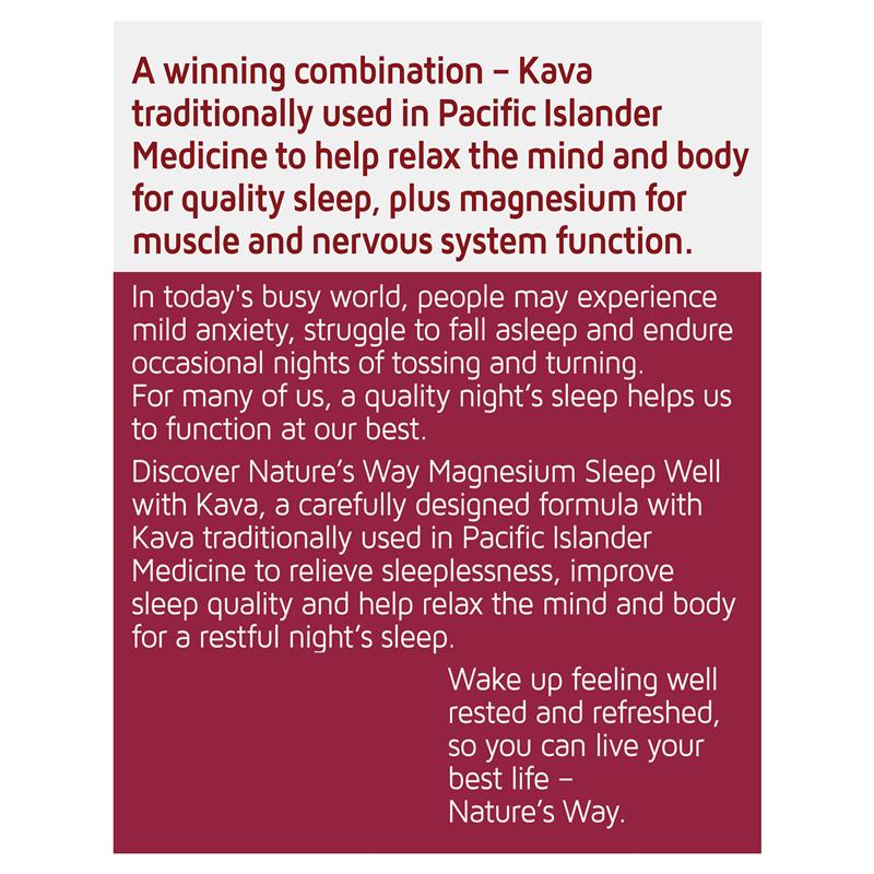 Viên uống hỗ trợ ngủ ngon Nature's Way Magnesium Sleep Well 60 viên